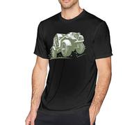 Off-Road Vehicle Men's T-Shirt Tees Short Workout Tops Slim-fit Black Manches Courtes(Medium)