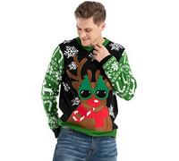 OFF THE RACK Noël Laid Pull Cardigan pour Homme Sweater, Candy Cane Coolstar, 3XL