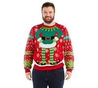 OFF THE RACK Noël Laid Pull Cardigan pour Homme Sweater, Rock Your Best Elf, XXL