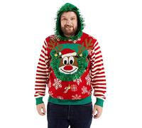 OFF THE RACK Noël Laid Pull Cardigan pour Homme Sweater, That's A Festive Wrap, L