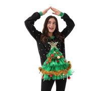 OFF THE RACK Pull de Noël Unisexe - Tricot à Manches Longues Doux et Chaud pour Hommes et Femmes - Ugly Christmas Sweater Festif pour l'Hiver
