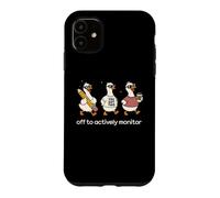 Off to Actively Monitor Teacher Testing Day Funny Goose Coque pour iPhone 11
