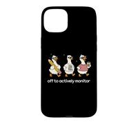 Off to Actively Monitor Teacher Testing Day Funny Goose Coque pour iPhone 15 Plus