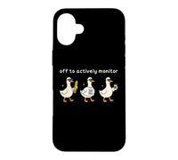 Off to Actively Monitor Teacher Testing Day Funny Goose Coque pour iPhone 16 Plus