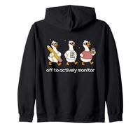 Off to Actively Monitor Teacher Testing Day Funny Goose Sweat à Capuche
