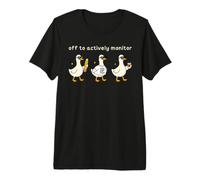 Off to Actively Monitor Teacher Testing Day Funny Goose T-Shirt Haut de Gamme