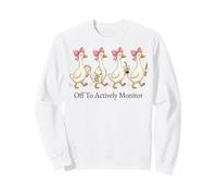Off to Actively Monitor Teacher Testing Day Goose Parade Sweatshirt