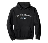Off to Alaska Whale Funny Vintage Alaskan Souvenir Sweat à Capuche