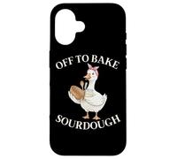 Off to Bake Pain au levain Funny Goose Baker Bakery Coque pour iPhone 16