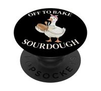 Off to Bake Pain au levain Funny Goose Baker Bakery PopSockets PopGrip Adhésif