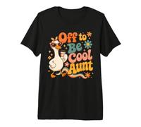 Off to Be Cool Aunt Silly Goose Best Auntie Retro Groovy T-Shirt Haut de Gamme