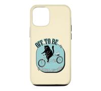 Off to Be Radical Left Scum Vélo rétro Motif Chat et Souris Noir Coque pour iPhone 12/12 Pro