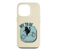 Off to Be Radical Left Scum Vélo rétro Motif Chat et Souris Noir Coque pour iPhone 13 Pro