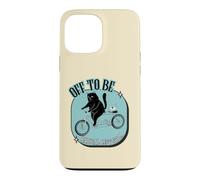 Off to Be Radical Left Scum Vélo rétro Motif Chat et Souris Noir Coque pour iPhone 13 Pro Max