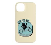 Off to Be Radical Left Scum Vélo rétro Motif Chat et Souris Noir Coque pour iPhone 14 Plus