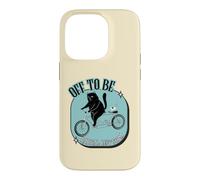 Off to Be Radical Left Scum Vélo rétro Motif Chat et Souris Noir Coque pour iPhone 14 Pro