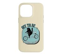Off to Be Radical Left Scum Vélo rétro Motif Chat et Souris Noir Coque pour iPhone 14 Pro Max