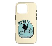 Off to Be Radical Left Scum Vélo rétro Motif Chat et Souris Noir Coque pour iPhone 16 Pro