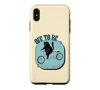 Off to Be Radical Left Scum Vélo rétro Motif Chat et Souris Noir Coque pour iPhone XS Max