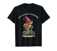 Off to Cause A Kerfuffle Amusant Tortue Équitation Vélo T-Shirt Graphique avec Valeur