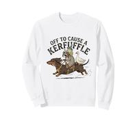 Off to Cause a Kerfuffle Dachshu Silly Goose Raton Laveur Grenouille Sweatshirt