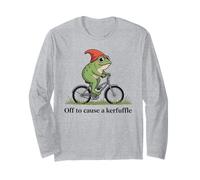 Off to Cause a kerfuffle drôle Grenouille sur Le vélo Manche Longue