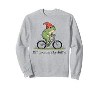 Off to Cause a kerfuffle drôle Grenouille sur Le vélo Sweatshirt