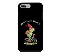Off to Cause A Kerfuffle Fun Weird Frog Riding Bike Design Coque pour iPhone 7 Plus/8 Plus