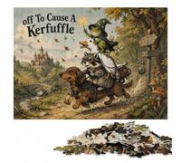 Off to Cause A Kerfuffle ｜ Funny Adventure an Puzzle en Bois, 1000 pièces | Des détails du motif nets: un loisir seul ou à plusieurs à son propre rythme.
