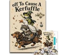 Off to Cause A Kerfuffle ｜ Funny Adventure an Puzzle en Bois, 1000 pièces | Le tri par couleurs et formes: un passe-temps pratique en intérieur à la maison.