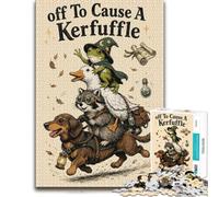 Off to Cause A Kerfuffle ｜ Funny Adventure an Puzzle en Bois, 500 pièces | Le tri par zones du motif: une organisation plus simple des pièces à la maison.