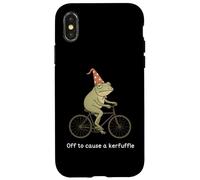 Off to Cause A Kerfuffle Funny Meme Frog Coque pour iPhone X/XS