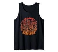 Off to Cause A Kerfuffle Funny Raccoon Riding Dragon Humor Débardeur
