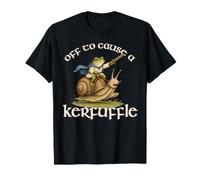 Off to Cause a Kerfuffle Mème Guerrier Grenouille médiévale Escargot T-Shirt