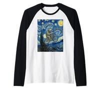 Off to Cause A Kerfuffle Sloth Bicycle Van Gogh Peinture Manche Raglan