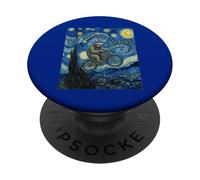 Off to Cause A Kerfuffle Sloth Bicycle Van Gogh Peinture PopSockets PopGrip Adhésif