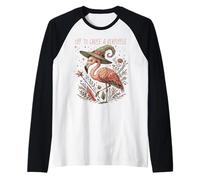 Off to Cause A Kerfuffle Wizarding Magic Funny Flamingo Manche Raglan