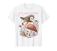 Off to Cause A Kerfuffle Wizarding Magic Funny Flamingo T-Shirt