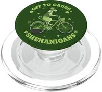 Off to Cause Shenanigans Basenji Dog St Patrick Day PopSockets PopGrip pour MagSafe
