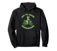 Off to Cause Shenanigans French Bull Dog St Patrick Day Sweat à Capuche