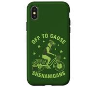 Off to Cause Shenanigans Great Dane St Patrick Day Coque pour iPhone X/XS