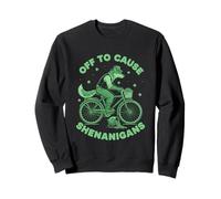 Off to Cause Shenanigans Wolf St Patrick Day Sweatshirt