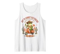 Off to Commit Dad Foolery Funny Western Frog on Scooter Meme Débardeur
