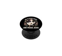 Off to Drink Coffee and Praise Jesus PopSockets PopGrip Adhésif