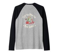 Off to Praise The Lord Frog Meme Funny Christian Faith Jesus Manche Raglan