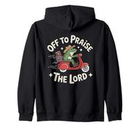 Off to Praise The Lord Frog Meme Funny Christian Faith Jesus Sweat à Capuche