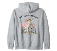 Off to Praise The Lord Frog Meme Funny Christian Faith Jesus Sweat à Capuche