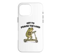 Off to Praise The Lord Funny Christian Meme Frog Humor Coque pour iPhone 16 Pro Max