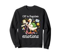 Off to Regulate Emotions Duck Scooter Conseils de santé mentale Sweatshirt