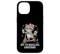 Off to Regulate Emotions Funny Raton Laveur Meme Santé mentale Coque pour iPhone 14